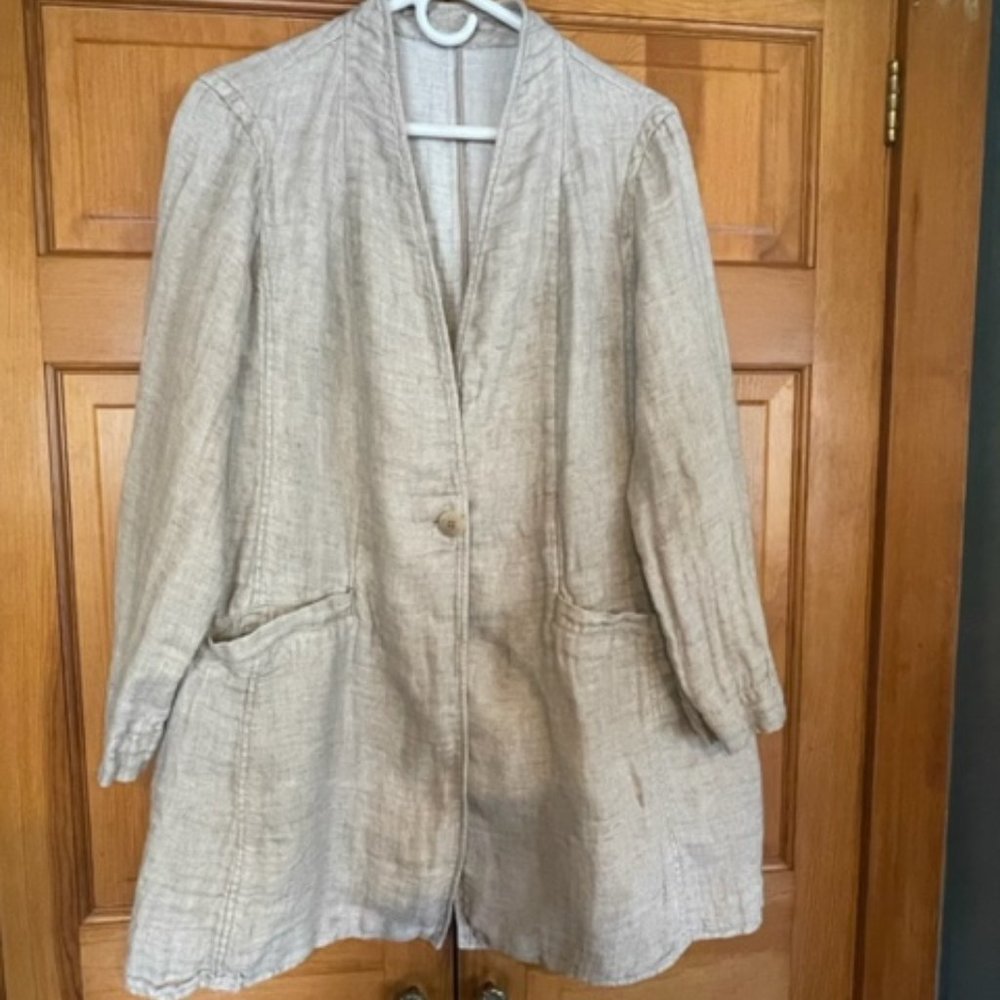 Eileen Fisher Linen Duster Jacket